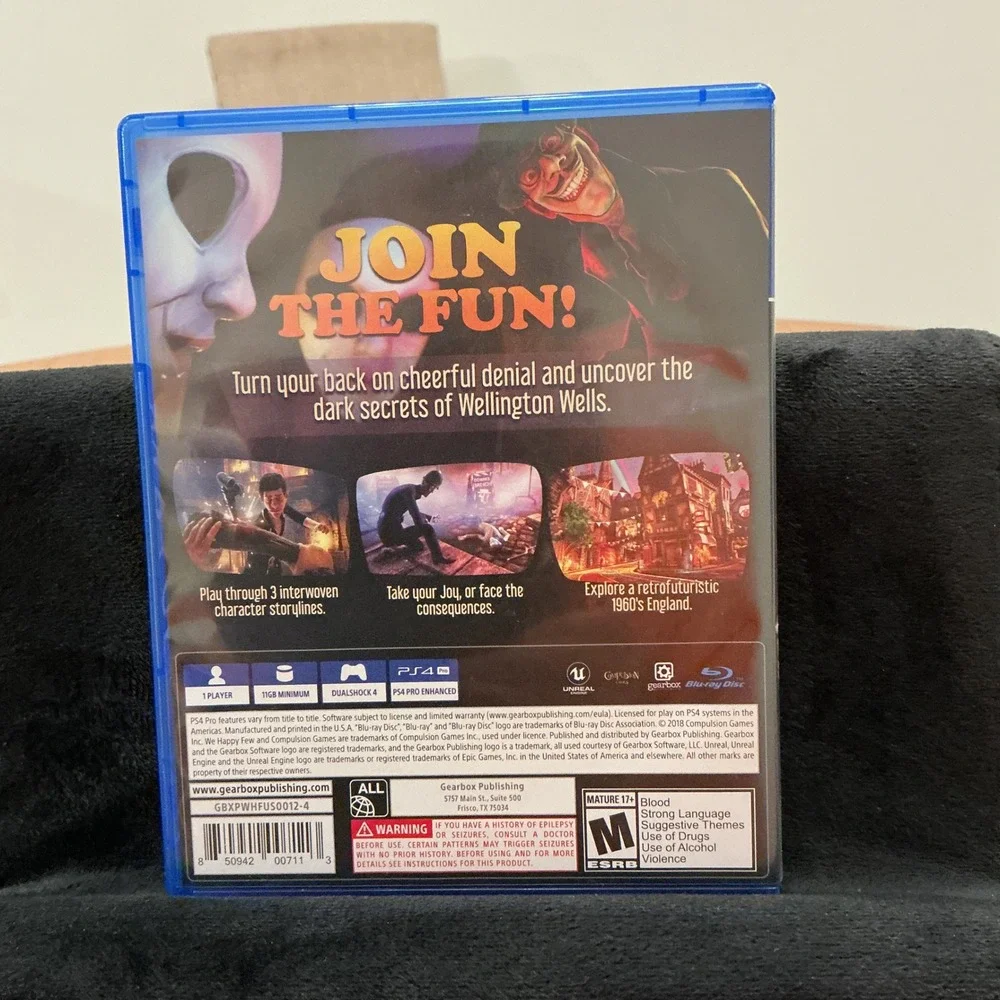 We Happy Few Gearbox Publishing Sony PlayStation 4 PS4 Video Game Dystopian